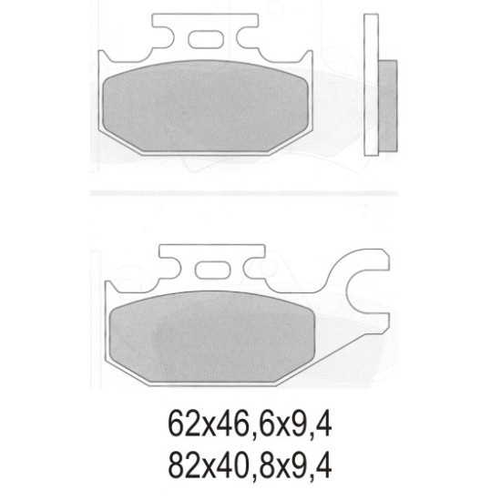 GALFER brake pads KH413 Metalic sinter (gold color)