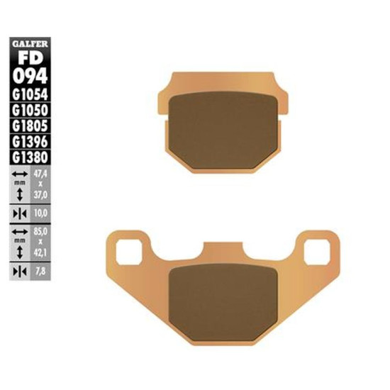 GALFER brake pads KH83 SEMI-METALLIC