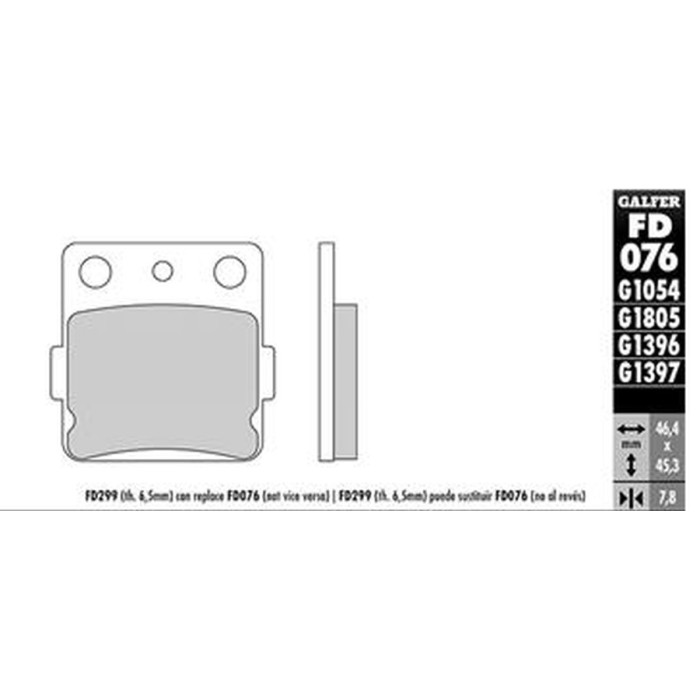 GALFER brake pads KH84 SEMI-METALLIC (thickness 7.8mm)
