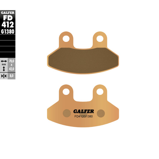 GALFER brake pads KH306 Metalic sinter (gold color) scooter