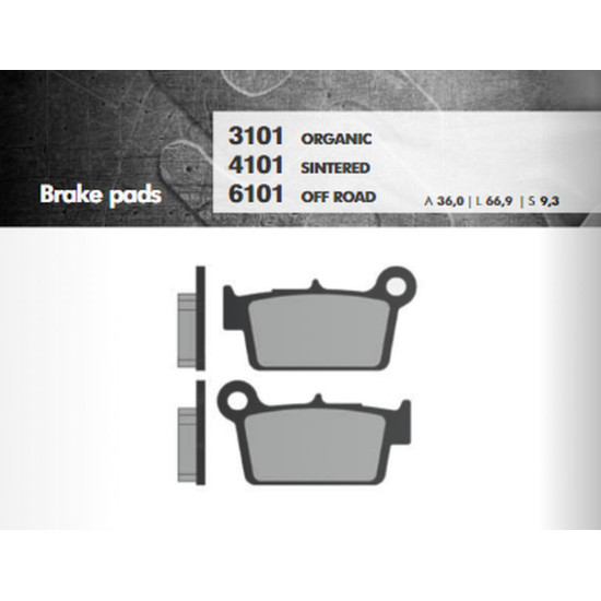 BRENTA brake pads KH367 Metallic sinter (gold color) OFF ROAD (FT 6101)