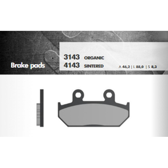 BRENTA brake pads KH124 / 2 Metalic sinter (gold color) (FT 4143)