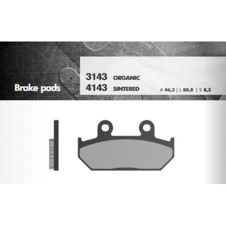 BRENTA brake pads KH124 / 2 Metalic sinter (gold color) (FT 4143)