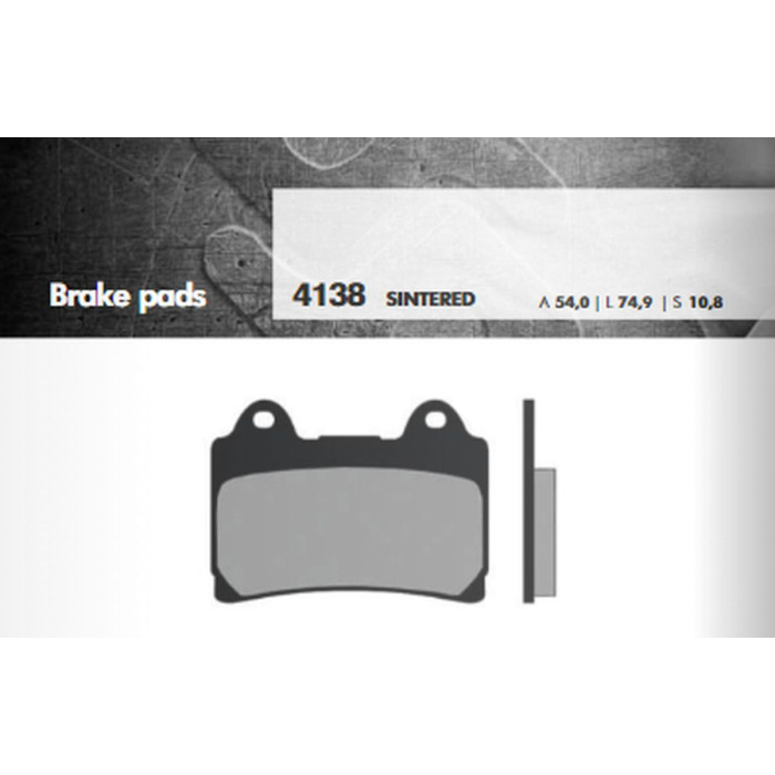 BRENTA brake pads KH160 Metallic sinter (gold color) (front TDM '96-01, V-MAX '93-03, FJ1200 '91-95) (FT 4138)
