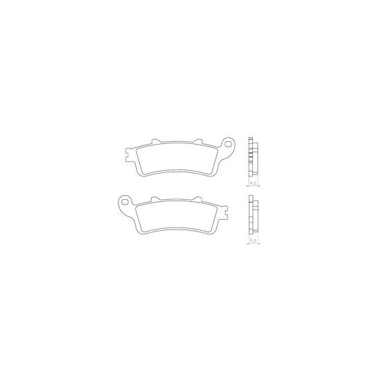 BRENTA brake pads KH281 / KH261 Metalic sinter (gold color) (thickness 9.5mm) (FT 4023)