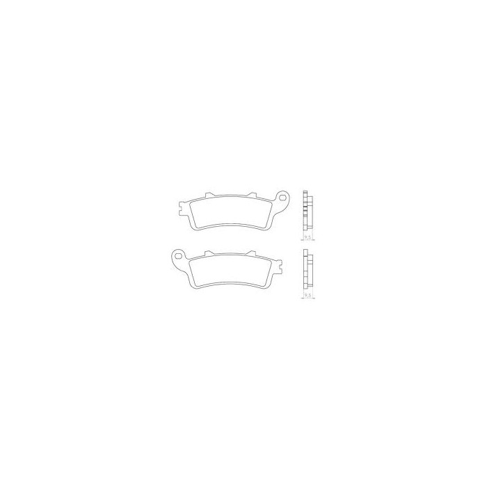 BRENTA brake pads KH281 / KH261 Metalic sinter (gold color) (thickness 9.5mm) (FT 4023)