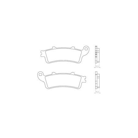 BRENTA brake pads KH281 / KH261 Metalic sinter (gold color) (thickness 9.5mm) (FT 4023)
