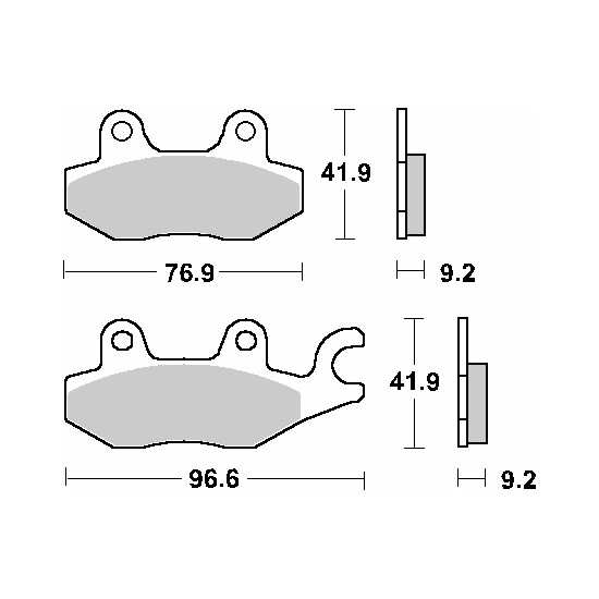 SBS brake pads KH197 MAXI CARBON CARBON TECH color black