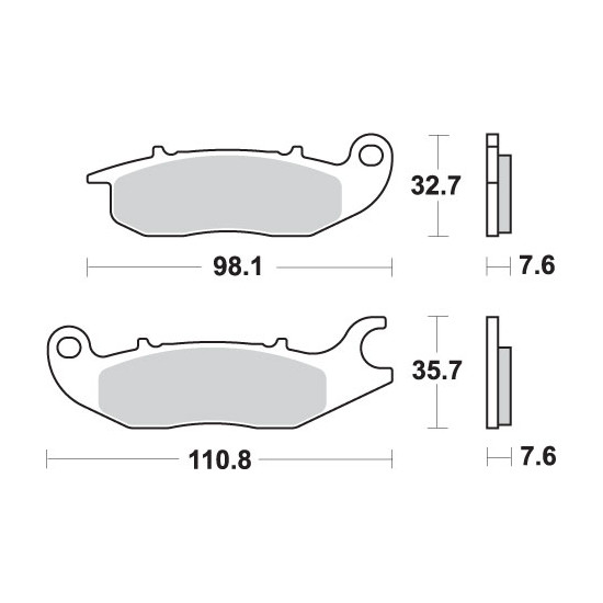 SBS brake pads KH375 STREET CERAMIC color black