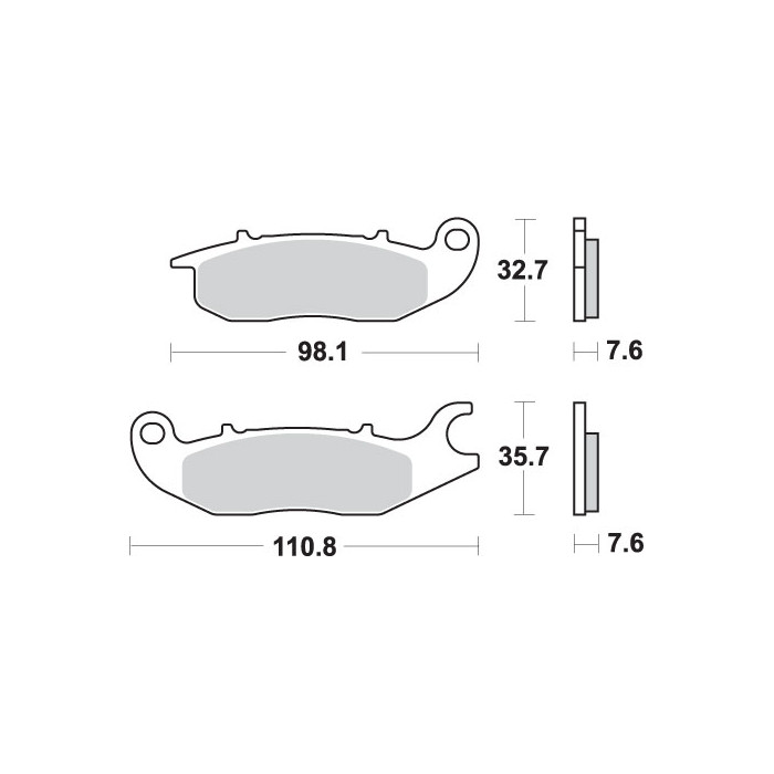 SBS brake pads KH375 STREET CERAMIC color black