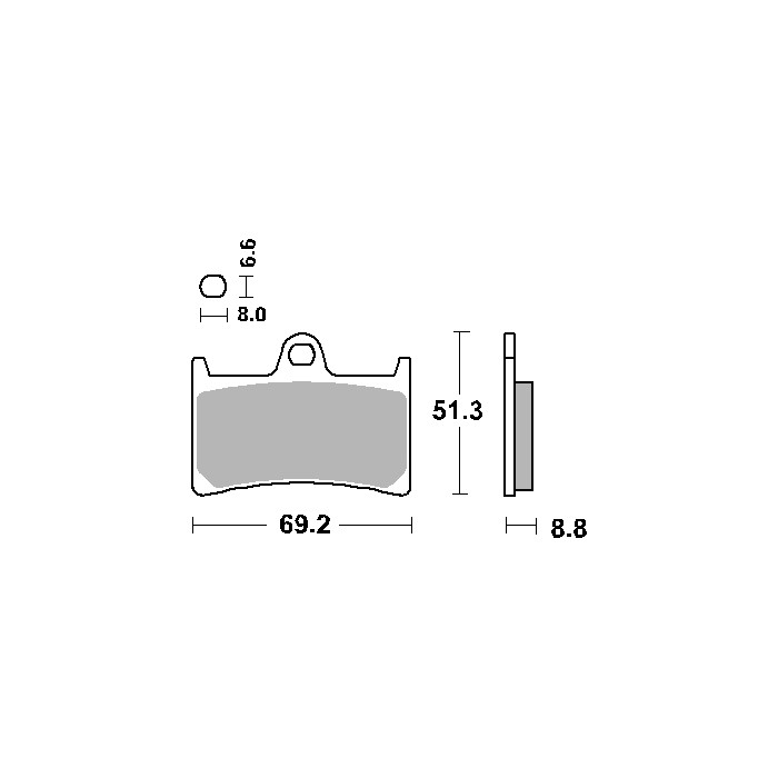SBS brake pads KH252 / KH380 STREET CERAMIC color black