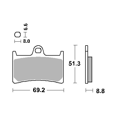 SBS stabdžių kaladėlės KH252 / KH380 STREET CERAMIC spalva juoda