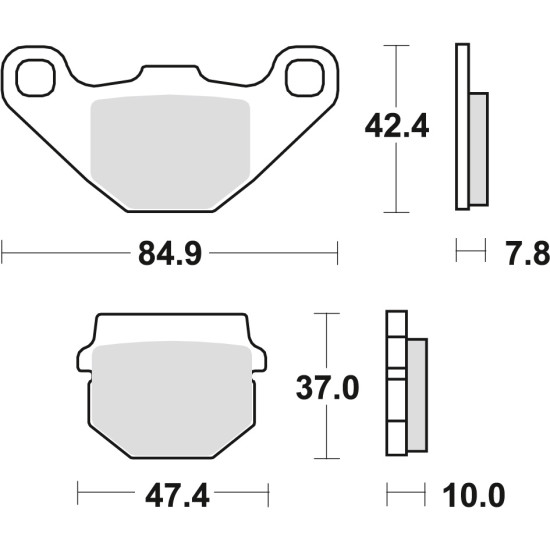 TRW LUCAS brake pads KH83 / 2 ORGANIC HONDA MB 80 80-84, SUZUKI RM 80 86-88, front