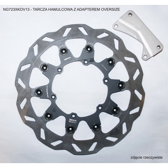 NG front brake disc with adapter OVERSIZE (320X118X5) YAMAHA YZ 125 '00-'12,YZF 450 '03-'04, WRF 426 / 450 '03-'17, SUZ