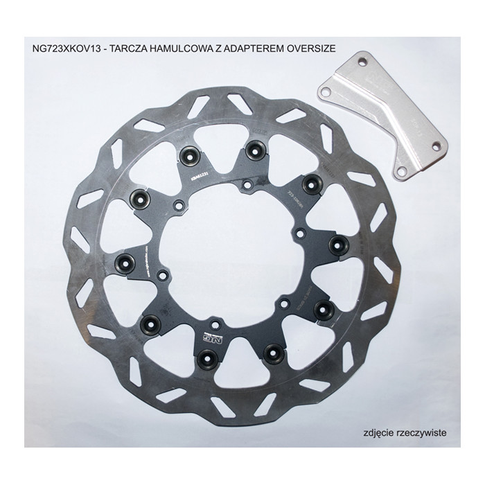 NG front brake disc with adapter OVERSIZE (320X118X5) YAMAHA YZ 125 '00-'12,YZF 450 '03-'04, WRF 426 / 450 '03-'17, SUZ