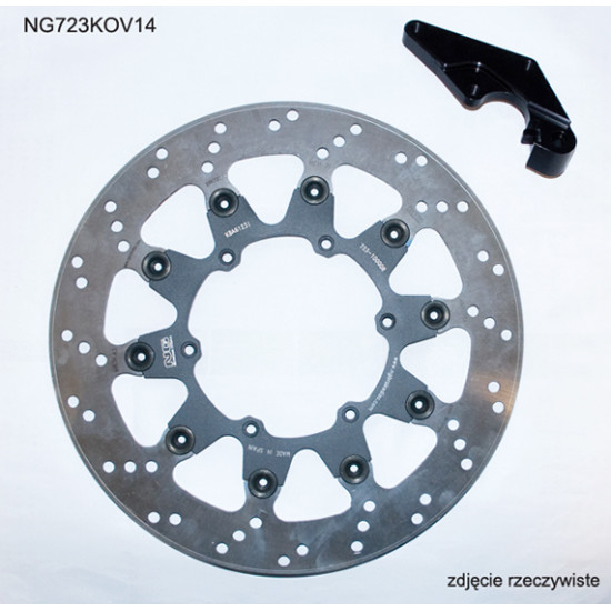 NG front brake disc with adapter OVERSIZE (320X118X5) YAMAHA YZF 450 '08-'15' (NG723K14)