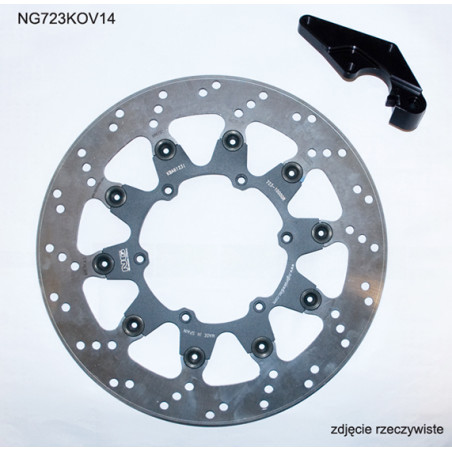 NG priekinis stabdžių diskas su adapteriu OVERSIZE (320X118X5) YAMAHA YZF 450 '08-'15' (NG723K14)