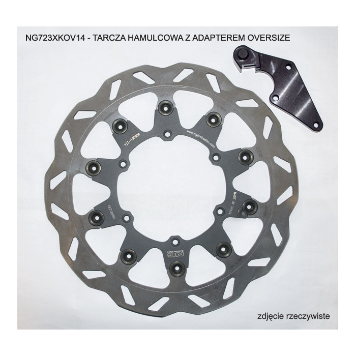 NG front brake disc with adapter OVERSIZE (320X118X5) YAMAHA YZF 450 '08-'15' (NG723XK14)