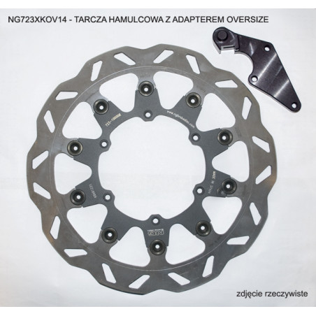 NG priekinis stabdžių diskas su adapteriu OVERSIZE (320X118X5) YAMAHA YZF 450 '08-'15' (NG723XK14)