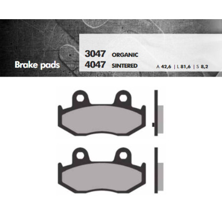 BRENTA brake pads KH411 Metalic sinter (gold color) BURGMAN (FT 4047)
