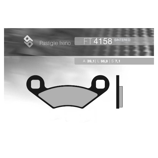 BRENTA brake pads KH159 Metalic sinter (gold color) POLARIS (39.1X96.9X7.1) (FT 4158)