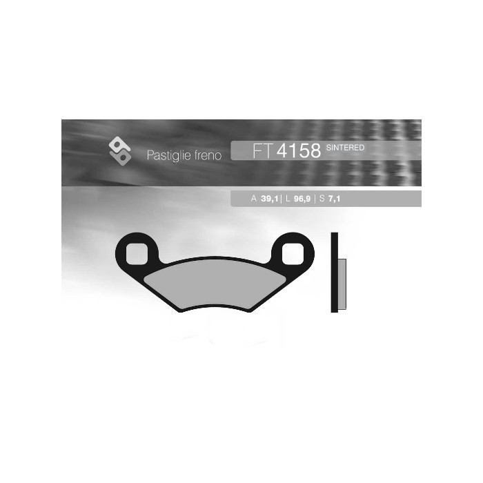 BRENTA brake pads KH159 Metalic sinter (gold color) POLARIS (39.1X96.9X7.1) (FT 4158)