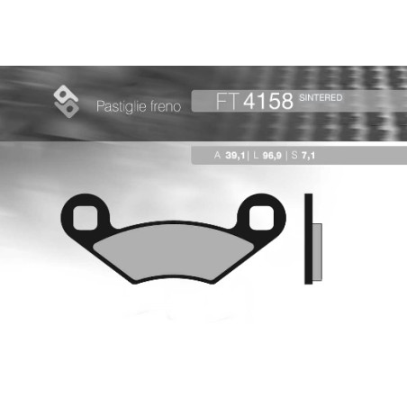 BRENTA brake pads KH159 Metalic sinter (gold color) POLARIS (39.1X96.9X7.1) (FT 4158)