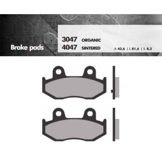 BRENTA brake pads KH411 Metalic sinter (gold color) BURGMAN (FT 4047)