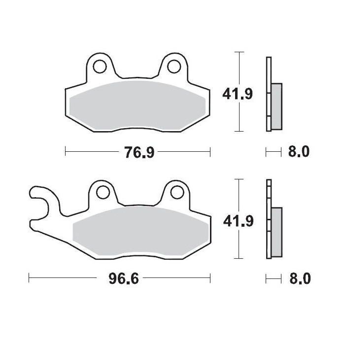 MOTO-MASTER brake pads KH135 / KH214 SINTER METAL RACING: 12 (SINTERPRO SERIES RACING GP) KAWASAKI: KX 125-250-500, KDX