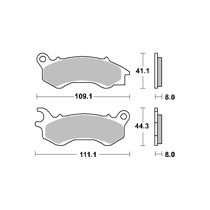 SBS brake pads KH603 STREET CERAMIC color black fits: HONDA NSC / PCX / SCV, PEUGEOT DJANGO front