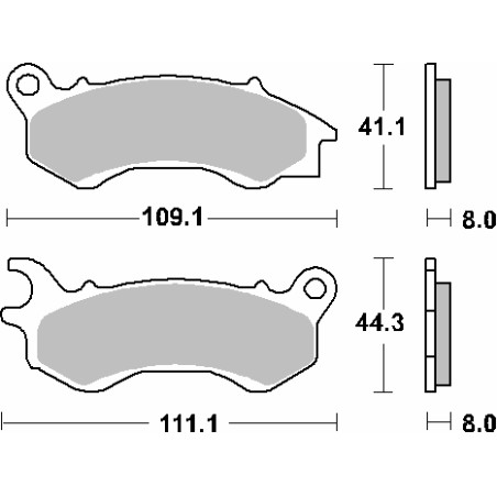 SBS brake pads KH603 STREET CERAMIC color black fits: HONDA NSC / PCX / SCV, PEUGEOT DJANGO front