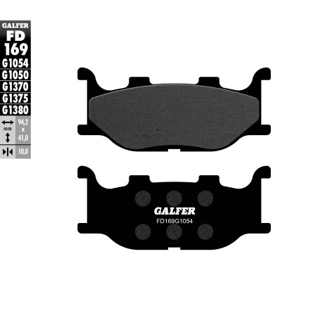 GALFER stabdžių kaladėlės KH199 (priekis) SEMI-METALLIC YAMAHA FZ6 '04-'06, XJ6 '09- , XV125 / 250, XVS 125 / 250 / 1100 / 1300
