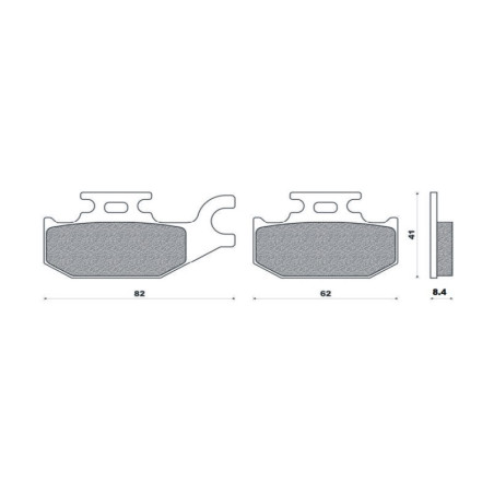 BRENTA brake pads KH413 Metalic sinter (gold color) (FT 4109)