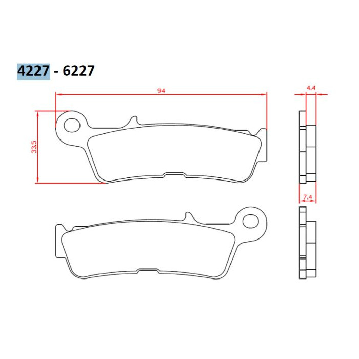 BRENTA brake pads Metallic sinter (gold color) YAMAHA YZ 450 '20-, front (FT 4227)
