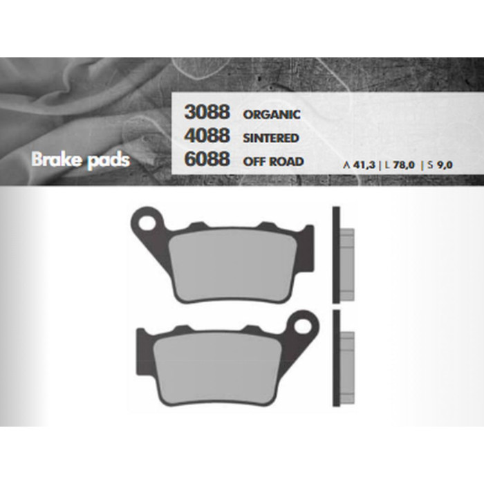 BRENTA brake pads KH208 / KH213 Metalic sinter (gold color) OFF ROAD rear caliper BREMBO (FT 6088)