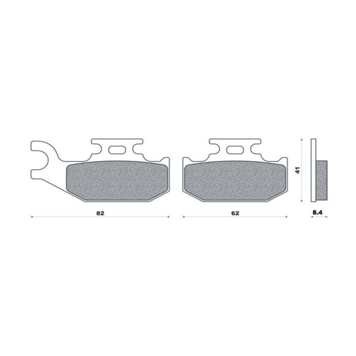 BRENTA brake pads KH414 / KH317 Metallic sinter (gold color) (thickness 8.4MM) (FT 4111)