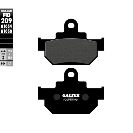 GALFER brake pads KH106 SUZUKI (thickness 7mm) SEMI-METALLIC, front SUZUKI GZ / LS / VL125