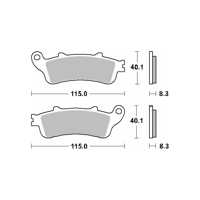 SBS brake pads KH261 / KH281 STREET CERAMIC color black fits: HONDA FES 250 FORESEIGHT, NSS 250 FORZA, FJS 400 / 600 S