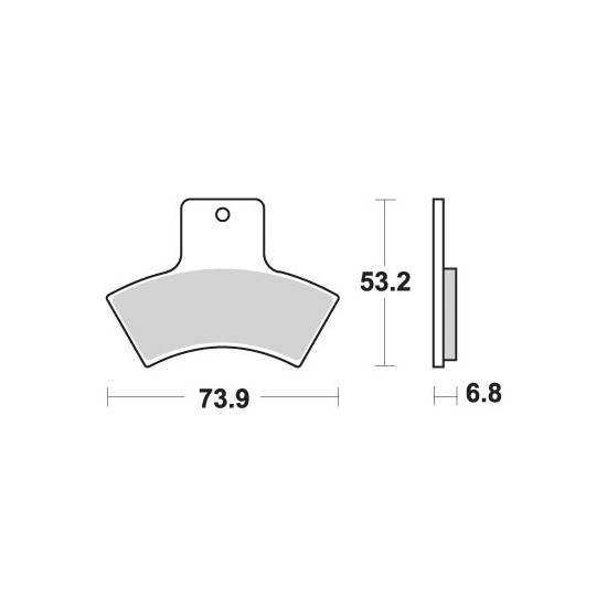 SBS brake pads KH270 OFF-ROAD SINTER gold color fits: POLARIS OLDER MODEL