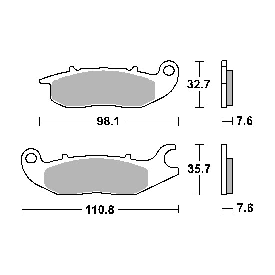 SBS brake pads KH375 STREET CERAMIC color black