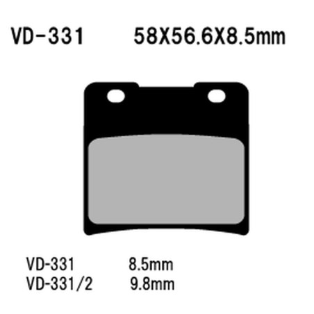 VESRAH stabdžių kaladėlės KH103 SUZUKI VS600 / 750 / 800 / 1400 (MADE IN JAPAN)