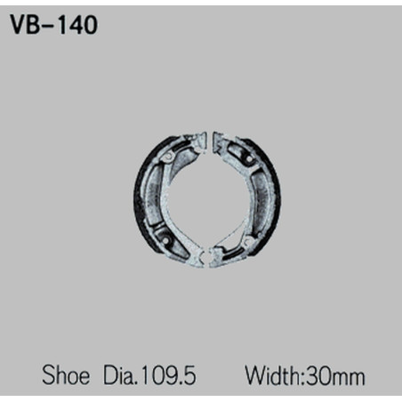 VESRAH drum brake pads HONDA XL 250R '82-'87, XL350R '84-'86 (MADE IN JAPAN)