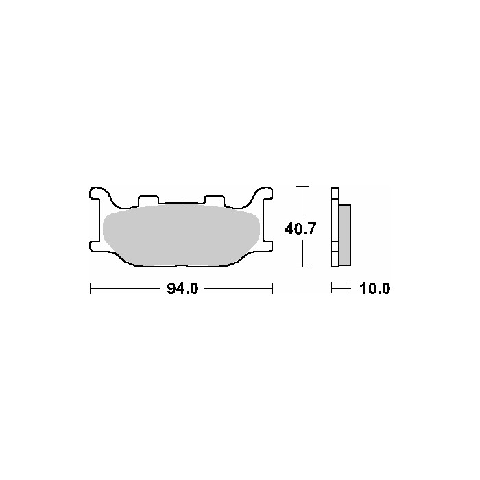 SBS brake pads KH199 MAXI CARBON CARBON TECH color black fits: YAMHA YP 250 / 450 / 500 'ITALJET'