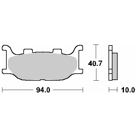 SBS brake pads KH199 MAXI CARBON CARBON TECH color black fits: YAMHA YP 250 / 450 / 500 'ITALJET'