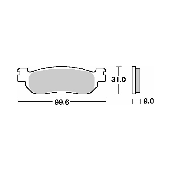 SBS brake pads KH275 STREET CERAMIC color black fits: YAMAHA X-MAX / MAJESTY / X-CITY / SKYLINER rear