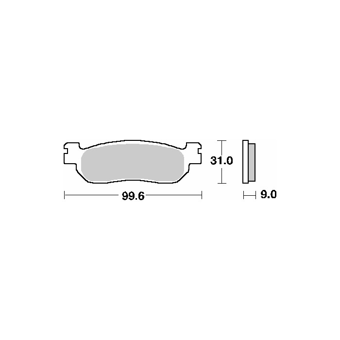 SBS brake pads KH275 STREET CERAMIC color black fits: YAMAHA X-MAX / MAJESTY / X-CITY / SKYLINER rear