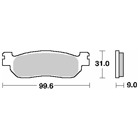 SBS brake pads KH275 STREET CERAMIC color black fits: YAMAHA X-MAX / MAJESTY / X-CITY / SKYLINER rear