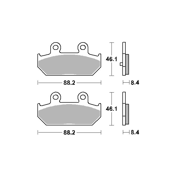 SBS brake pads KH412 STREET CERAMIC color black fits: SUZUKI 400 / 650 BURGMAN rear