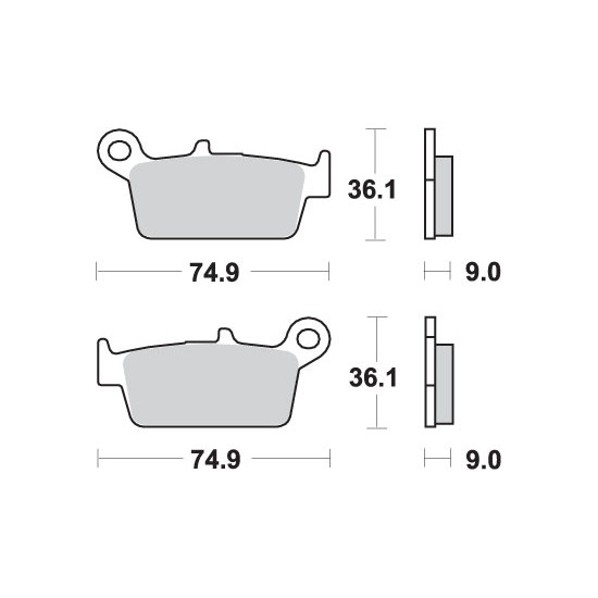 SBS brake pads KH131 / 3 STREET CERAMIC color black