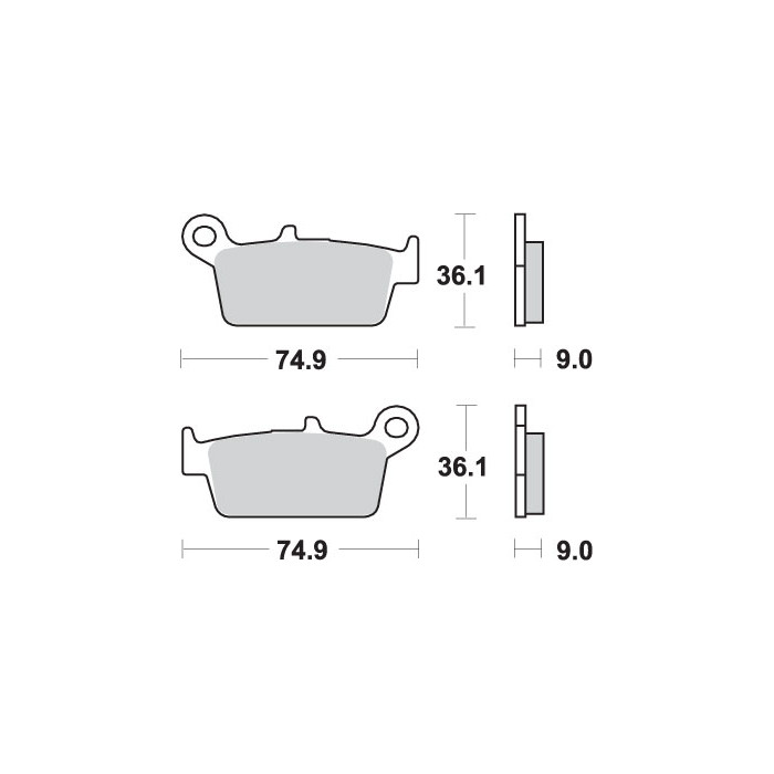 SBS brake pads KH131 / 3 STREET CERAMIC color black